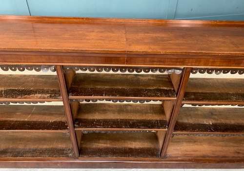 Victorian Mahogany Breakfront Open Bookcase