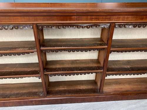 Victorian Mahogany Breakfront Open Bookcase
