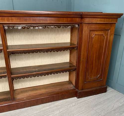 Victorian Mahogany Breakfront Open Bookcase