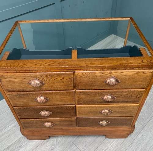 Haberdashery Shop Oak Display Cabinet Counter