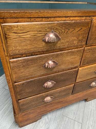 Haberdashery Shop Oak Display Cabinet Counter