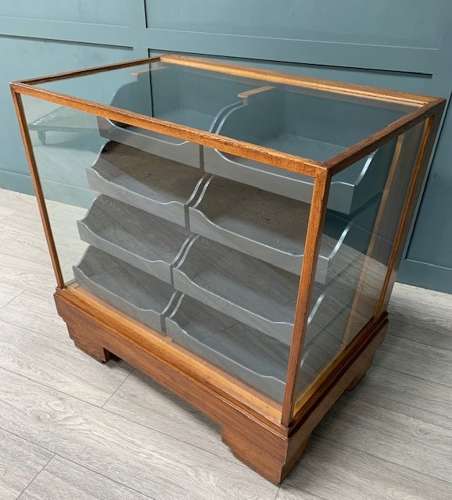 Haberdashery Shop Oak Display Cabinet Counter