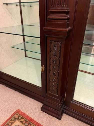 Mahogany Bow Ended 5 Door Shop Display Cabinet