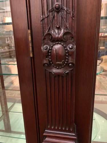 Mahogany Bow Ended 5 Door Shop Display Cabinet
