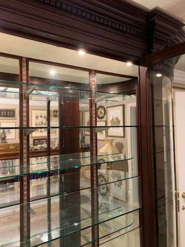 Mahogany Bow Ended 5 Door Shop Display Cabinet