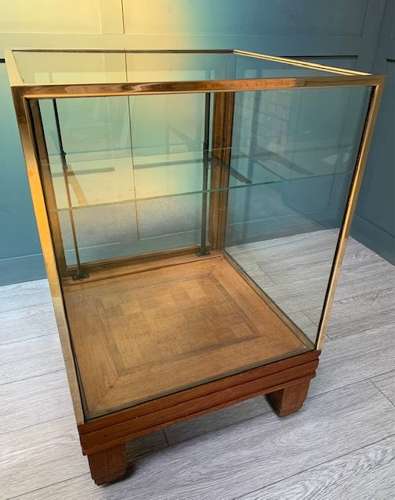 Walnut &Bronze Frame Shop display cabinet/counter