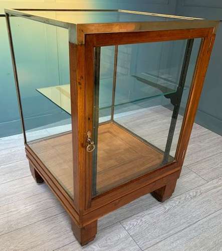 Walnut &Bronze Frame Shop display cabinet/counter