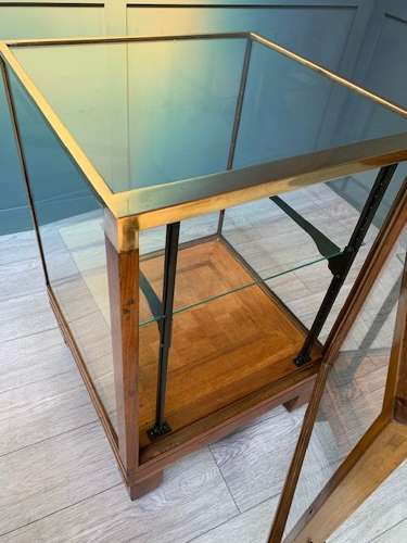 Walnut &Bronze Frame Shop display cabinet/counter
