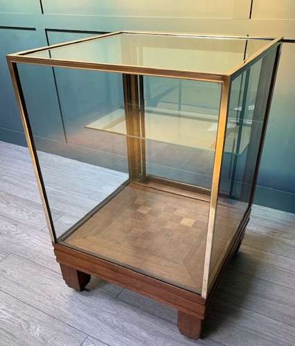 Walnut &Bronze Frame Shop display cabinet/counter