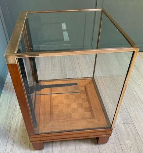 Walnut &Bronze Frame Shop display cabinet/counter