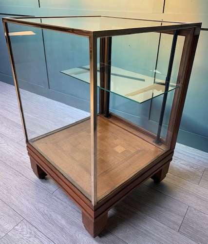 Walnut &Bronze Frame Shop display cabinet/counter
