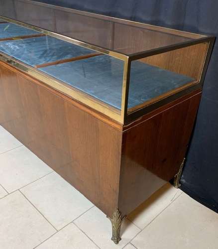 Walnut & Bronze shop display counter / cabinet