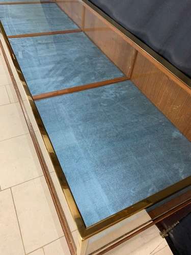 Walnut & Bronze shop display counter / cabinet