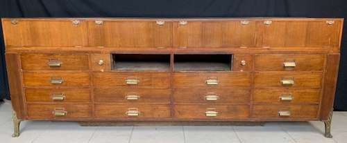Walnut & Bronze shop display counter / cabinet