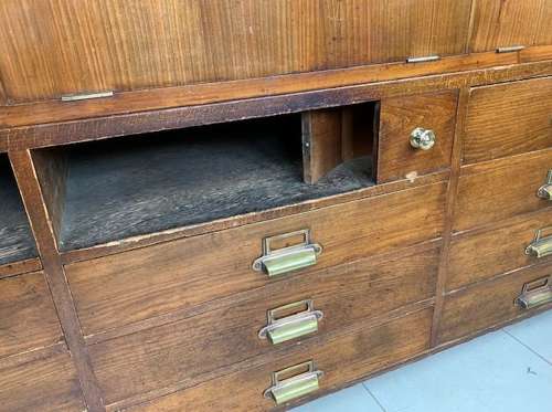 Walnut & Bronze shop display counter / cabinet