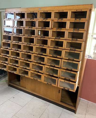 Oak Haberdashery Drawers Shop Display Cabinet