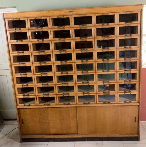 Oak Haberdashery Drawers Shop Display Cabinet