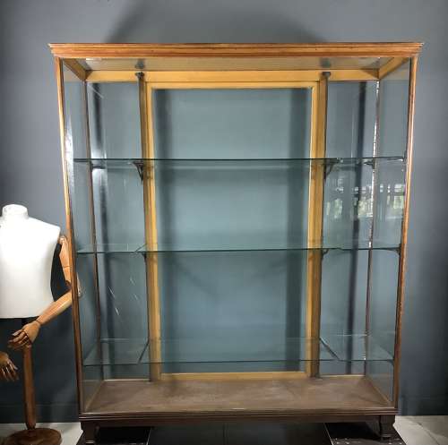 Oak Shop Display Cabinet F. Sage & Co
