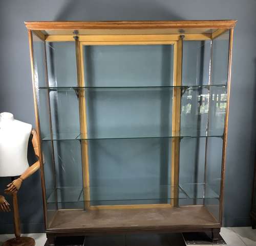 Oak Shop Display Cabinet F. Sage & Co