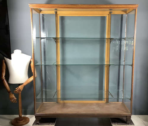 Oak Shop Display Cabinet F. Sage & Co