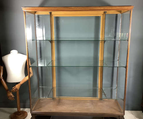 Oak Shop Display Cabinet F. Sage & Co