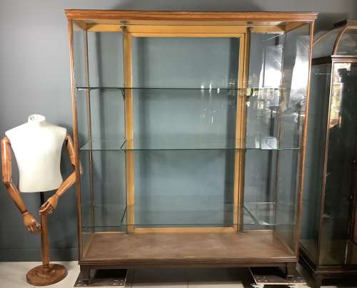 Oak Shop Display Cabinet F. Sage & Co