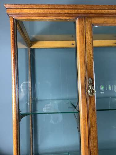 Oak Shop Display Cabinet F. Sage & Co