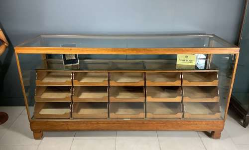 Haberdashery Oak Shop Display Counter Cabinet