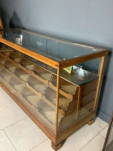 Haberdashery Oak Shop Display Counter Cabinet