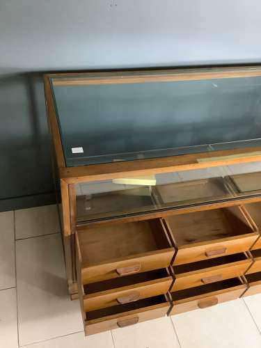 Haberdashery Oak Shop Display Counter Cabinet