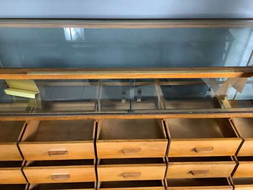 Haberdashery Oak Shop Display Counter Cabinet