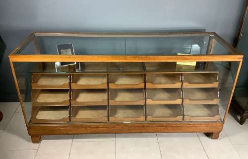 Haberdashery Oak Shop Display Counter Cabinet