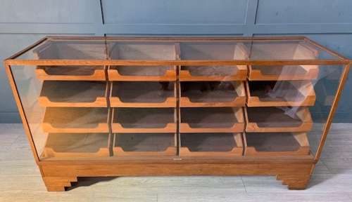 Antique 16 drawer Oak Haberdashery Drawer Counter