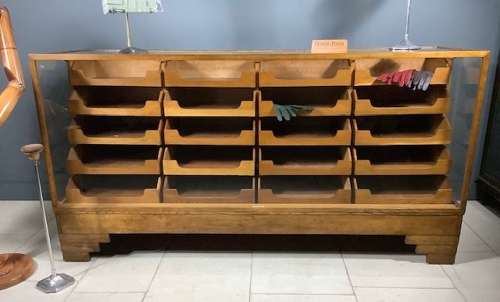 Haberdashery Shop Oak Display Cabinet Counter