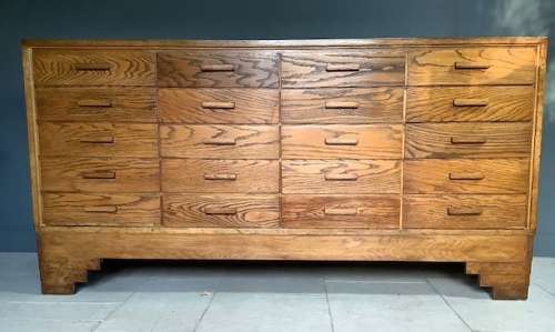 Haberdashery Shop Oak Display Cabinet Counter