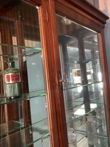 Mahogany Victorian Apothecary Chemist Display Cabinet