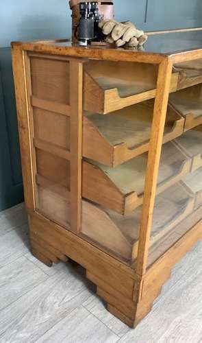 Shop Oak Haberdashery Display Counter Cabinet