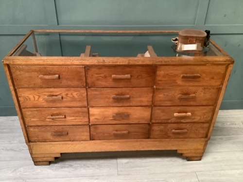Shop Oak Haberdashery Display Counter Cabinet