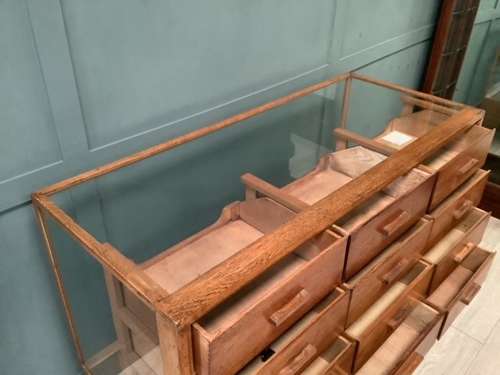 Shop Oak Haberdashery Display Counter Cabinet