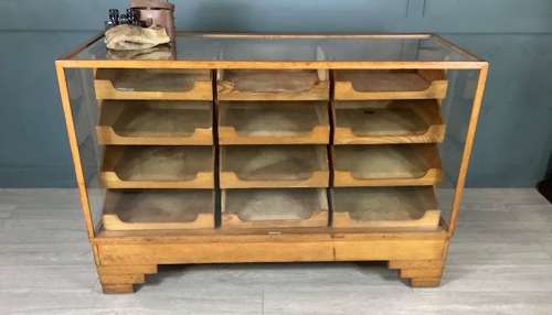 Shop Oak Haberdashery Display Counter Cabinet