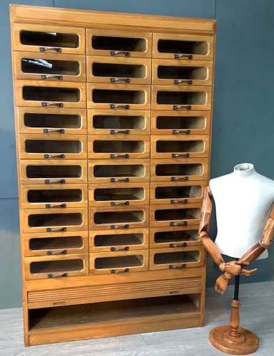 Oak Shop Haberdashery Drawer Cabinet with Tambour