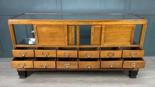 Shop Oak Haberdashery Display Counter Cabinet