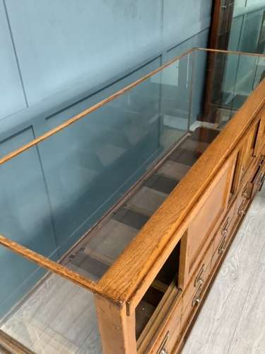 Shop Oak Haberdashery Display Counter Cabinet