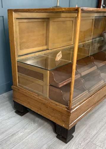 Shop Oak Haberdashery Display Counter Cabinet