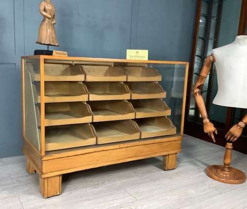Haberdashery Shop  Oak Display Cabinet Counter