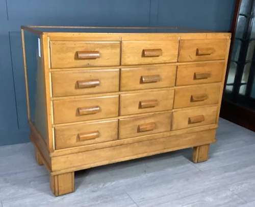 Haberdashery Shop Oak Display Cabinet Counter