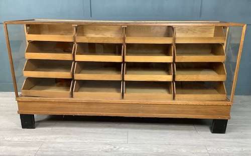 Haberdashery Shop Oak Display Cabinet Counter