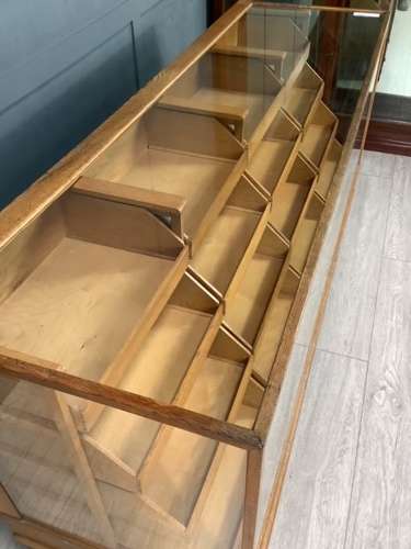 Haberdashery Shop Oak Display Cabinet Counter