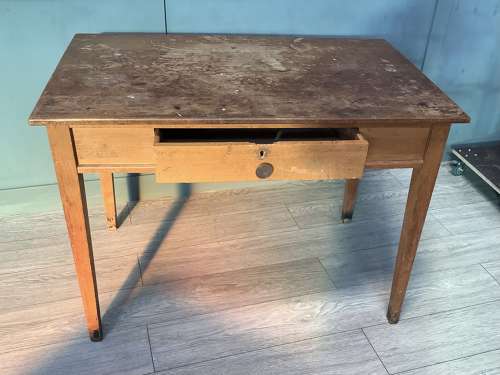 Vintage School Single Drawer Desk