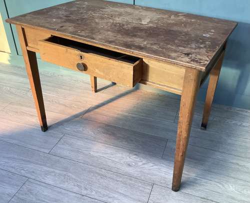 Vintage School Single Drawer Desk